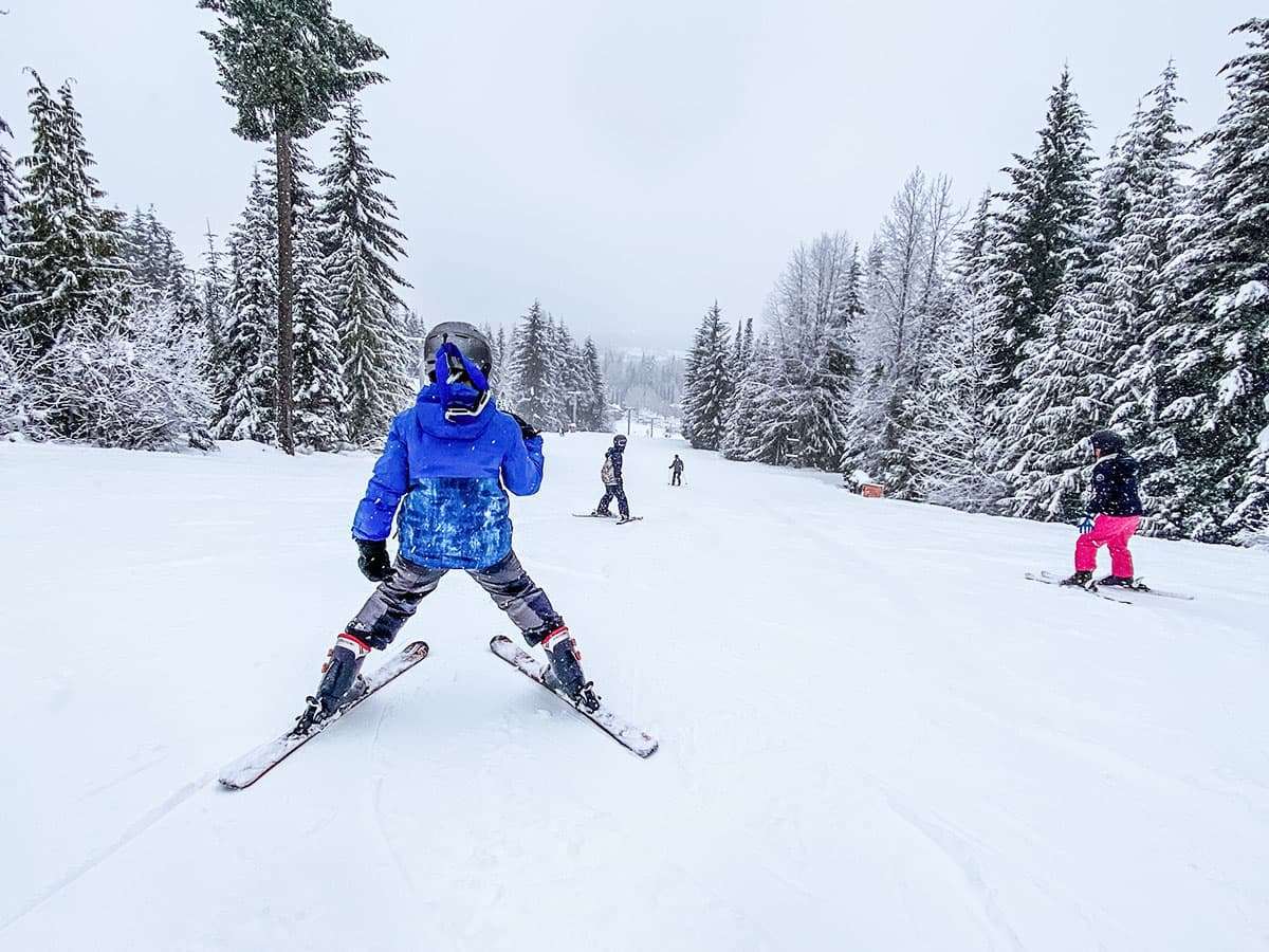 Whistler British Columbia - Kids Skiing the bunny hill