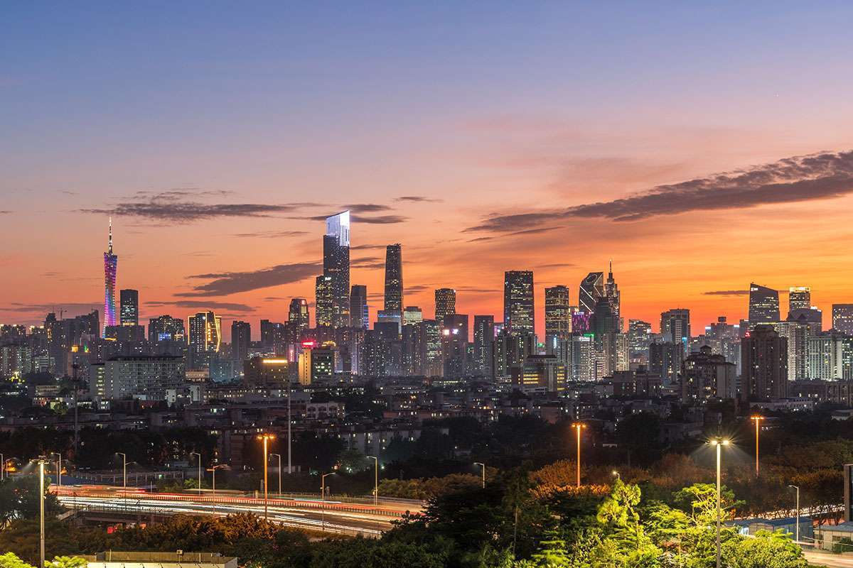 Guangzhou at sunset