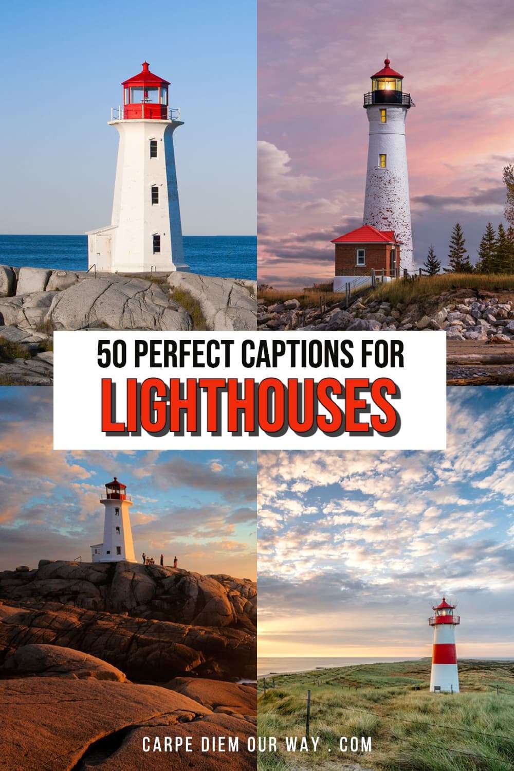 50+ Perfect Lighthouse Captions for Instagram | Carpe Diem OUR Way Travel