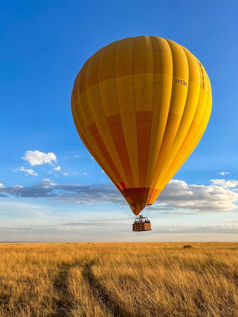 Kenya - ballooning over herds in kenya
