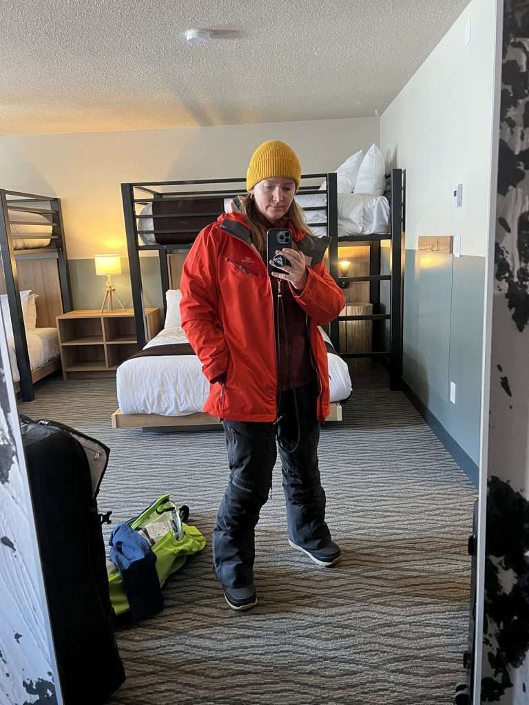 Dressed and ready for the slopes in Akova Ski Gear