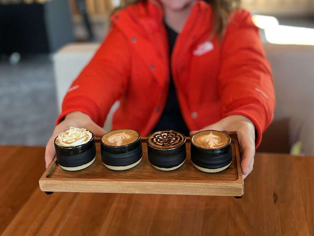 Latte Flight from Kicking Horse Cafe, Invermere BC