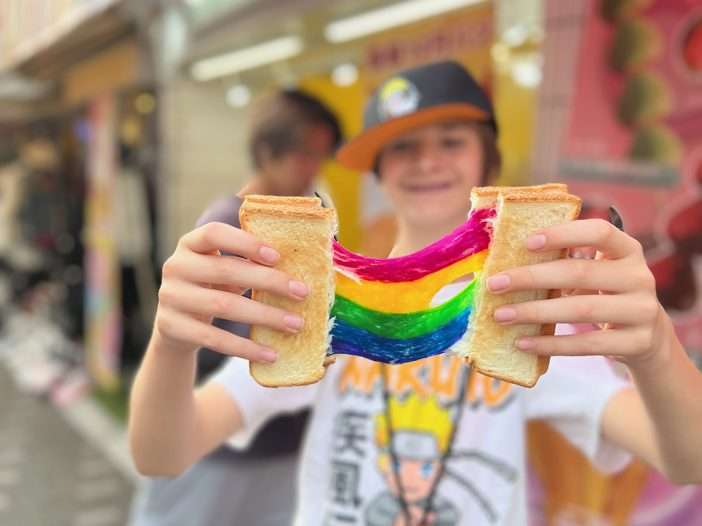 Rainbow grilled cheese tokyo