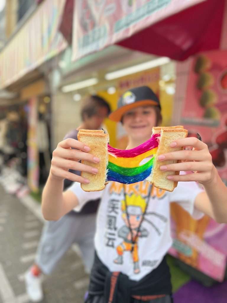 Rainbow grilled cheese tokyo