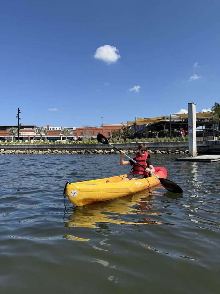 Kayaking with teens before a cruise in Tampa