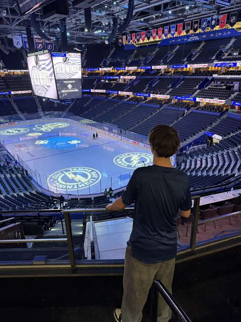 Tampa Bay Lightning Game with teenagers