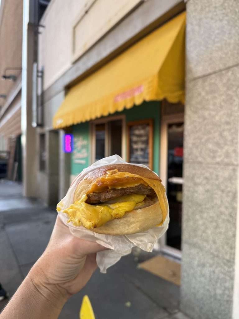 Supernatural Food and Wine breakfast sandwich
