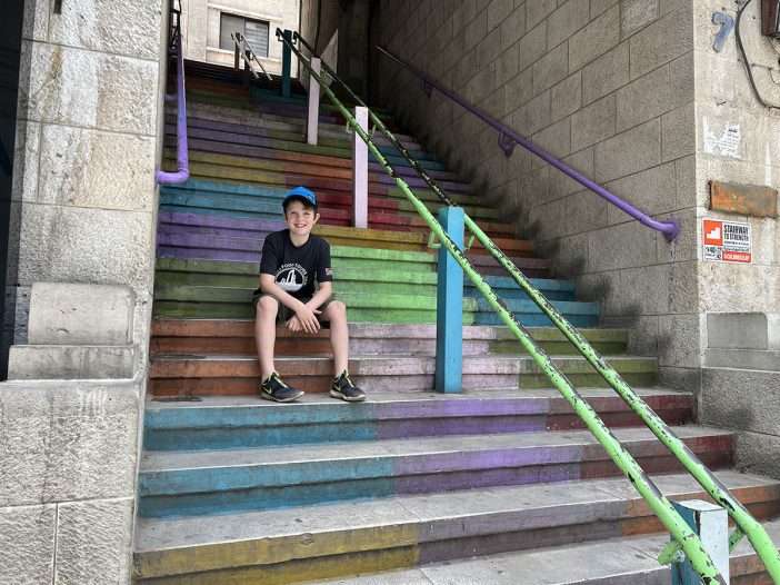 markus on Amman's rainbow staircase