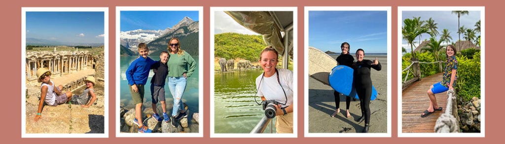 Family Travel Around the World - Carpe Diem OUR Way Lindsay Nieminen homepage header