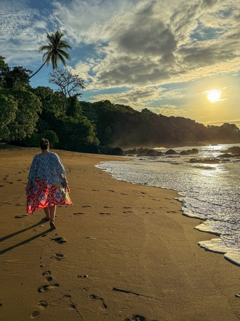 la paloma beach at sunset