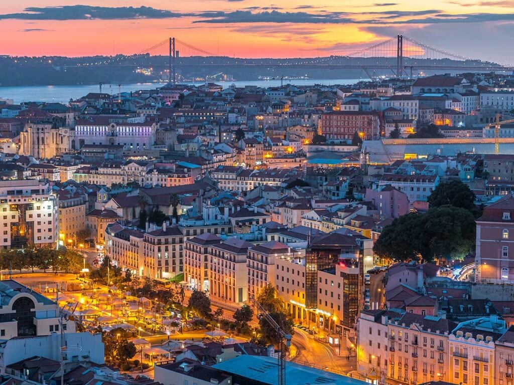 Lisbon after sunset
